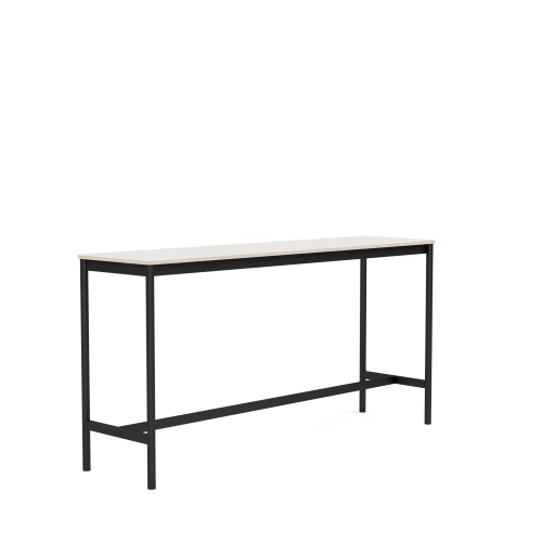 MUUTO stół barowy BASE HIGH 190x50x95h biały nanolaminat / sklejka / czarna podstawa