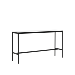 MUUTO stół barowy BASE HIGH 190x50x105h biały laminat / biały ABS / czarna podstawa
