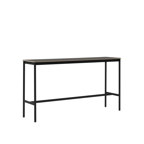MUUTO stół barowy BASE HIGH 190x50x105h czarne linoleum / sklejka / czarna podstawa