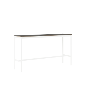 MUUTO stół barowy BASE HIGH 190x50x105h czarne linoleum / sklejka / biała podstawa