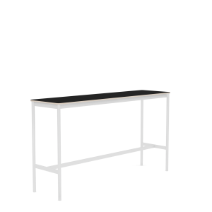 MUUTO stół barowy BASE HIGH 190x50x105h czarny laminat / sklejka / biała podstawa
