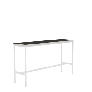 MUUTO stół barowy BASE HIGH 190x50x105h czarny nanolaminat / sklejka / biała podstawa