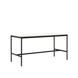 MUUTO stół barowy BASE HIGH 190x85x95h biały laminat / sklejka / czarna podstawa