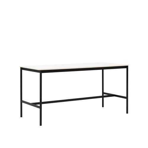 MUUTO stół barowy BASE HIGH 190x85x95h biały laminat / sklejka / czarna podstawa