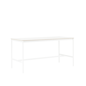 MUUTO stół barowy BASE HIGH 190x85x95h biały laminat / sklejka / biała podstawa