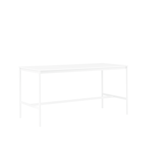 MUUTO stół barowy BASE HIGH 190x85x95h biały laminat / biały ABS / biała podstawa