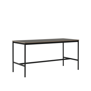 MUUTO stół barowy BASE HIGH 190x85x95h czarne linoleum / sklejka / czarna podstawa