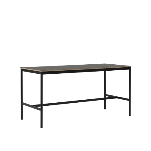 MUUTO stół barowy BASE HIGH 190x85x95h czarne linoleum / sklejka / czarna podstawa