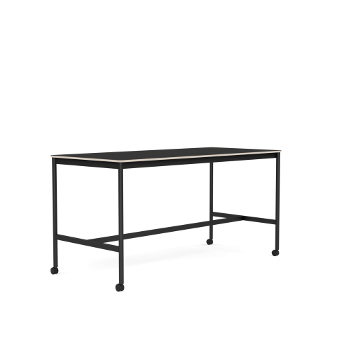 MUUTO stół barowy BASE HIGH 190x85x95h czarny nanolaminat / sklejka / czarna podstawa