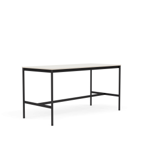 MUUTO stół barowy BASE HIGH 190x85x95h biały nanolaminat / sklejka / czarna podstawa