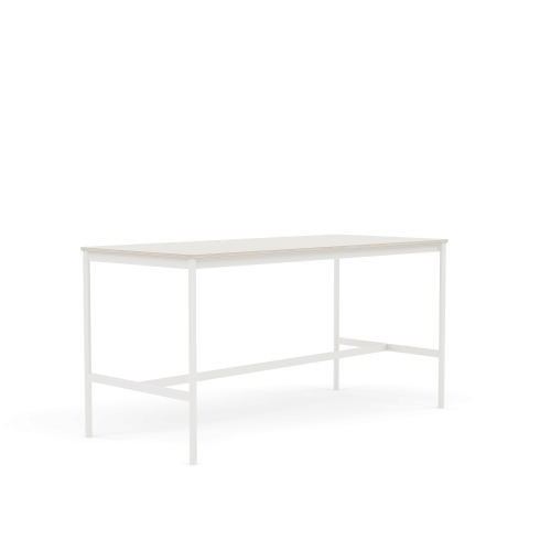MUUTO stół barowy BASE HIGH 190x85x95h biały nanolaminat / sklejka / biała podstawa