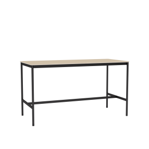 MUUTO stół barowy BASE HIGH 190x85x105h fornir dębowy / sklejka / czarna podstawa