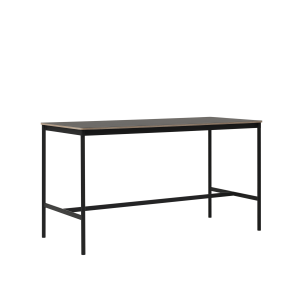 MUUTO stół barowy BASE HIGH 190x85x105h czarne linoleum / sklejka / czarna podstawa