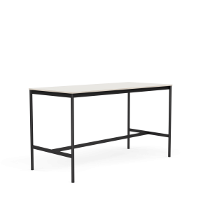 MUUTO stół barowy BASE HIGH 190x85x105h biały nanolaminat / sklejka / czarna podstawa