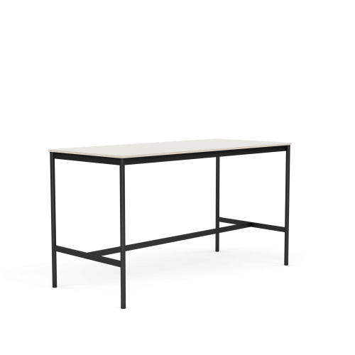 MUUTO stół barowy BASE HIGH 190x85x105h biały nanolaminat / sklejka / czarna podstawa