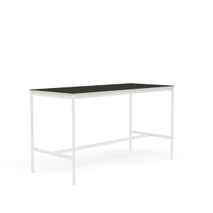 MUUTO stół barowy BASE HIGH 190x85x105h czarny nanolaminat / sklejka / biała podstawa