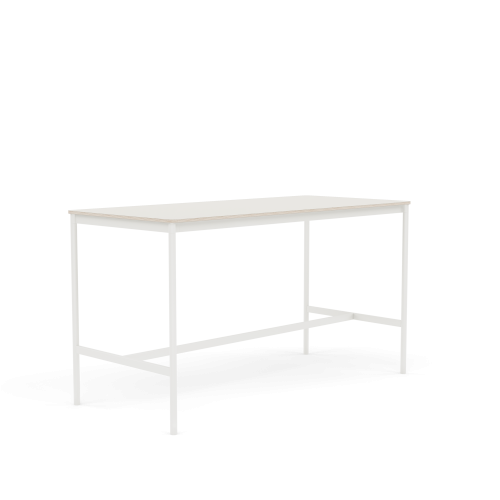 MUUTO stół barowy BASE HIGH 190x85x105h biały nanolaminat / sklejka / biała podstawa