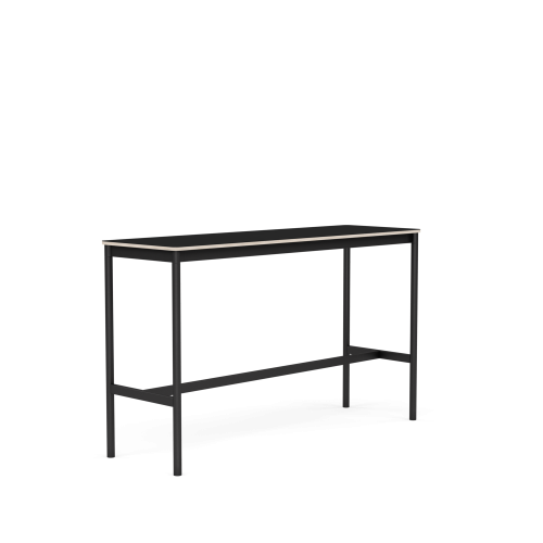 MUUTO stół barowy BASE HIGH 160x50x95h czarny laminat / sklejka / czarna podstawa