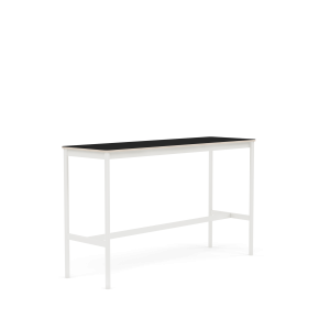 MUUTO stół barowy BASE HIGH 160x50x95h czarny laminat / sklejka / biała podstawa