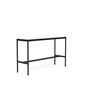 MUUTO stół barowy BASE HIGH 160x50x95h biały laminat / biały ABS / czarna podstawa