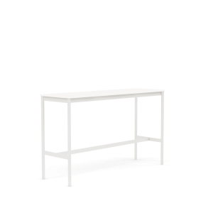MUUTO stół barowy BASE HIGH 160x50x95h biały laminat / biały ABS / biała podstawa
