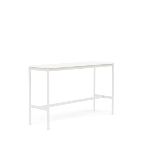 MUUTO stół barowy BASE HIGH 160x50x95h biały laminat / biały ABS / biała podstawa