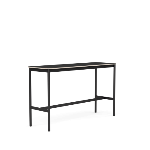 MUUTO stół barowy BASE HIGH 160x50x95h czarny nanolaminat / sklejka / czarna podstawa