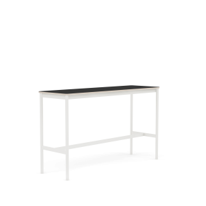 MUUTO stół barowy BASE HIGH 160x50x95h czarny nanolaminat / sklejka / biała podstawa
