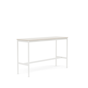 MUUTO stół barowy BASE HIGH 160x50x95h biały nanolaminat / sklejka / biała podstawa