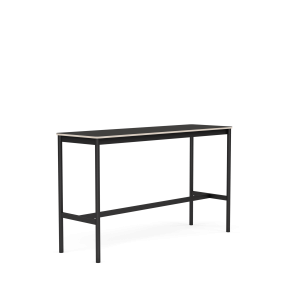 MUUTO stół barowy BASE HIGH 160x50x95h czarne linoleum / sklejka / czarna podstawa 