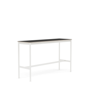MUUTO stół barowy BASE HIGH 160x50x95h czarne linoleum / sklejka / biała podstawa 