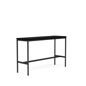 MUUTO stół barowy BASE HIGH 160x50x95h czarny laminat / czarny ABS / czarna podstawa