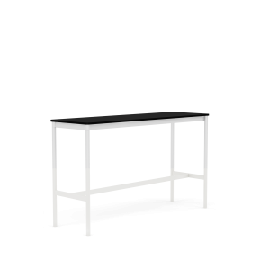 MUUTO stół barowy BASE HIGH 160x50x95h czarny laminat / czarny ABS / biała podstawa