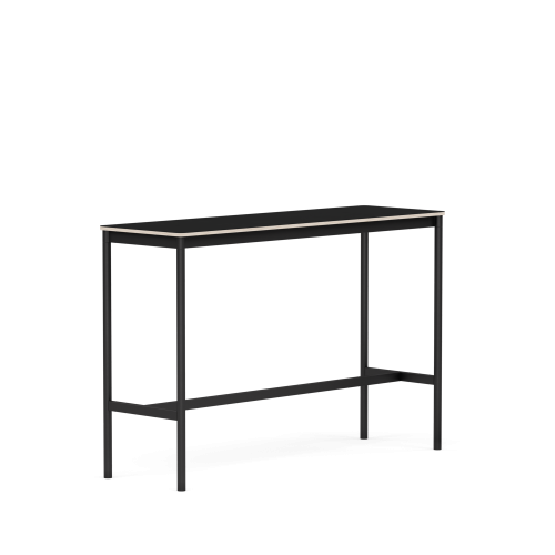 MUUTO stół barowy BASE HIGH 160x50x105h czarny laminat / sklejka / czarna podstawa
