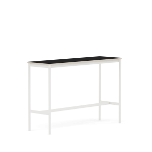 MUUTO stół barowy BASE HIGH 160x50x105h czarny laminat / sklejka / biała podstawa