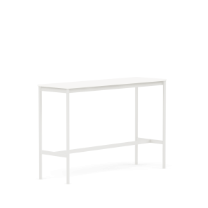 MUUTO stół barowy BASE HIGH 160x50x105h biały laminat / biały ABS / biała podstawa