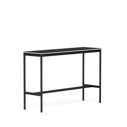 MUUTO stół barowy BASE HIGH 160x50x105h czarny nanolaminat / sklejka / czarna podstawa