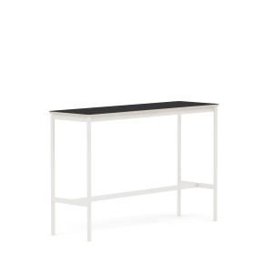 MUUTO stół barowy BASE HIGH 160x50x105h czarny nanolaminat / sklejka / biała podstawa