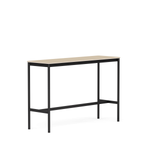 MUUTO stół barowy BASE HIGH 160x50x105h fornir dębowy / sklejka / czarna podstawa