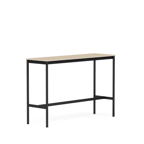 MUUTO stół barowy BASE HIGH 160x50x105h fornir dębowy / sklejka / czarna podstawa