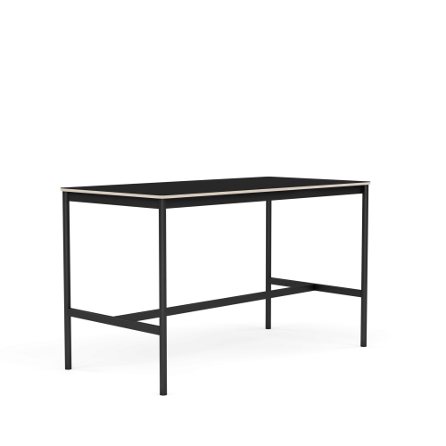 MUUTO stół barowy BASE HIGH 160x80x95h czarny laminat / sklejka / czarna podstawa