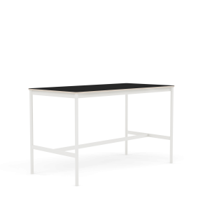 MUUTO stół barowy BASE HIGH 160x80x95h czarny laminat / sklejka / biała podstawa