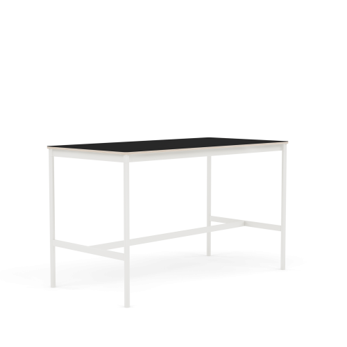 MUUTO stół barowy BASE HIGH 160x80x95h czarny laminat / sklejka / biała podstawa