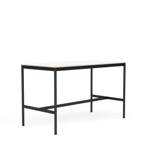 MUUTO stół barowy BASE HIGH 160x80x95h biały laminat / sklejka / czarna podstawa