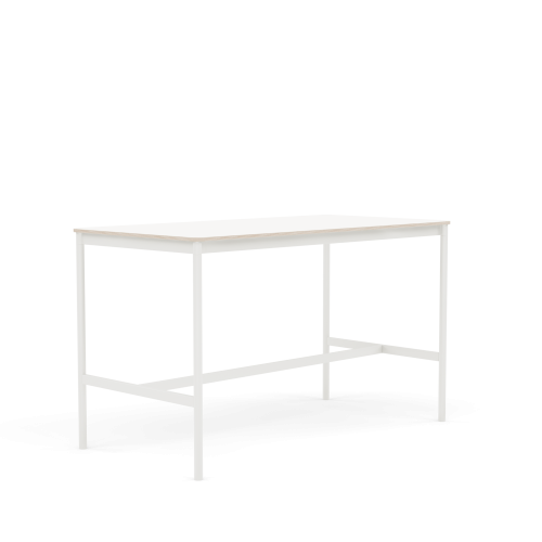 MUUTO stół barowy BASE HIGH 160x80x95h biały laminat / sklejka / biała podstaw
