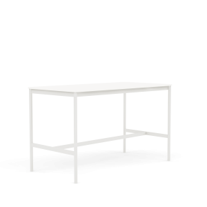 MUUTO stół barowy BASE HIGH 160x80x95h biały laminat / biały ABS / biała podstawa