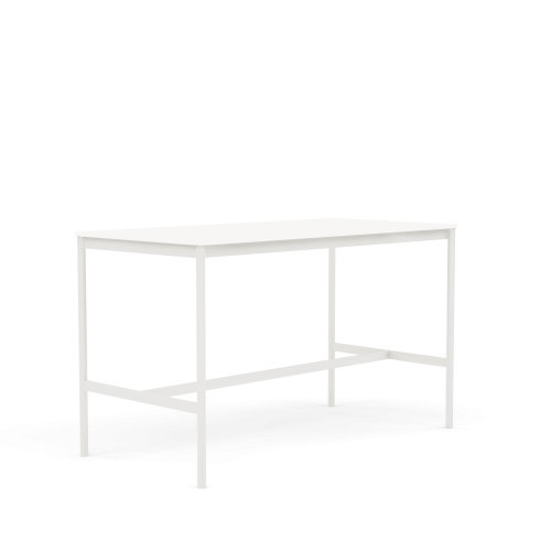 MUUTO stół barowy BASE HIGH 160x80x95h biały laminat / biały ABS / biała podstawa