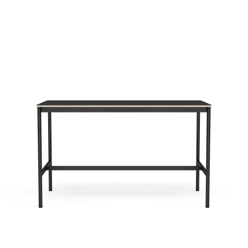 MUUTO stół barowy BASE HIGH 160x80x95h czarny nanolaminat / sklejka / czarna podstawa