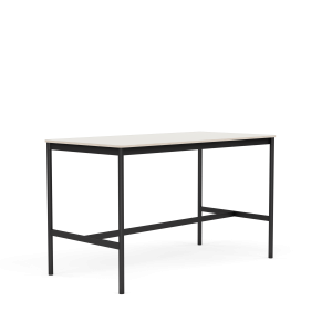 MUUTO stół barowy BASE HIGH 160x80x95h biały nanolaminat / sklejka / czarna podstawa