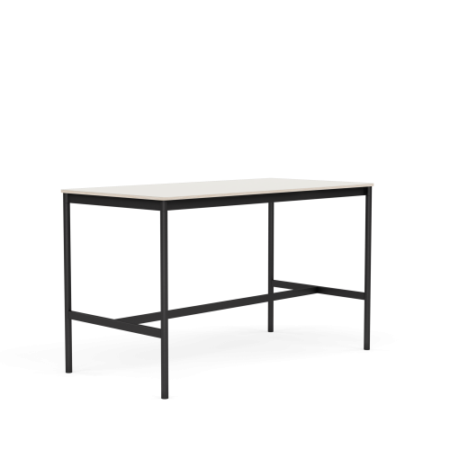 MUUTO stół barowy BASE HIGH 160x80x95h biały nanolaminat / sklejka / czarna podstawa